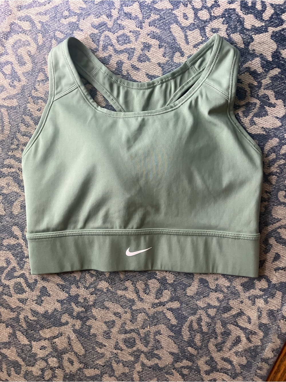 Nike Women's Light Olive Green Sports Bra with pocket for phone or whatever acc